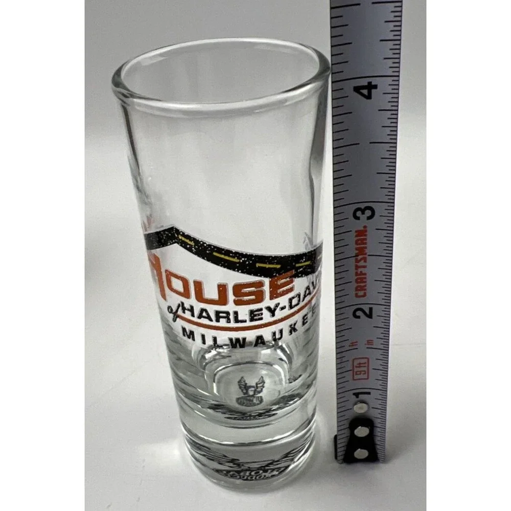 Harley Davidson Tall Shot Glasses/Bike Week Dayton Beach Lot of 5